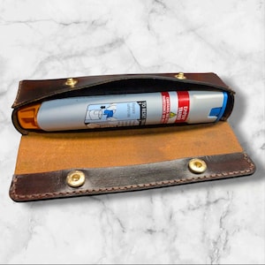 Handmade Leather Epipen Case for 2 – Fits Epipen or Jext Auto-Injectors – Travel Allergy Medication Holder – Personalised Gift