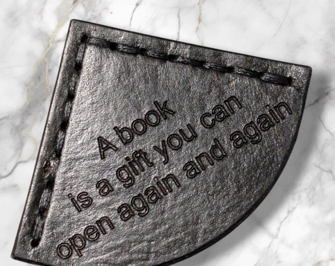 Handmade Leather Bookmark - Personalised