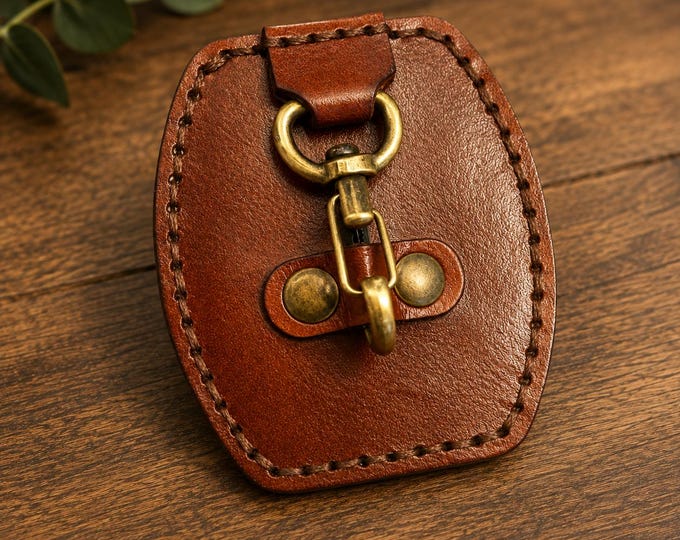 Leather Belt Loop Key Holder | Handmade Key Clip | EDC Keychain | Personalised Leather Gift
