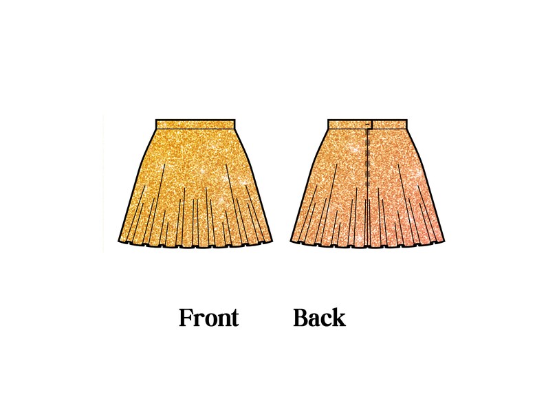 Mini Skirt Circle Skirt Skater Skirt Sewing Pattern Tennis Skirt Women's Sewing Pattern Womens