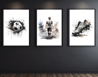 Personalized Soccer Prints: Teen Boy Room Decor (Digital Download)