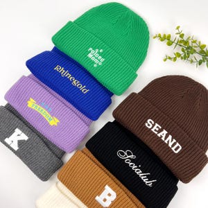 Berretto invernale ricamato personalizzato, cappello invernale personalizzato, cappelli con logo/testo personalizzati, berretto invernale, berretto, berretti invernali cappelli caldi