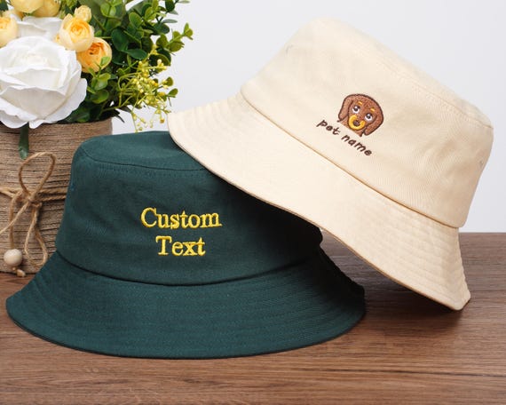 Embroidery Bucket Hat,custom Text/logo Summer Cap  display picture 1