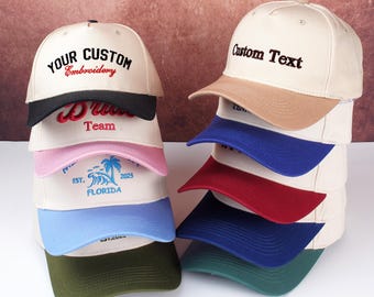 Custom Trucker Hat,Text Embroidered Hats,Personalized Cap,Logo Baseball Hat,Bachelorette Party,Gift For Bride team,Christmas Gifts,Dad Hat