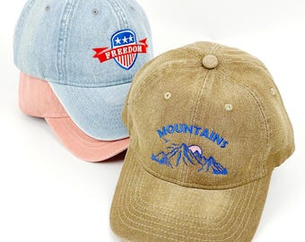 Custom Embroidered Hat,Personalized Dad Cap,Embroidery Cap logo,Embroidery With Your Own Text or Design,Customized gift hat