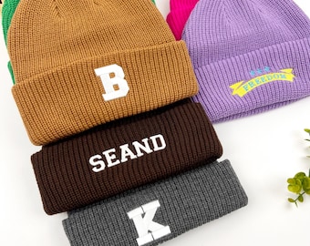 Personalized Embroidered Beanie,CustomText Knit Hat,Winter Hat,Custom Logo Hats,beanies for women,Mens Winter Hat,Knit Hat