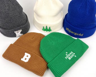 Custom Beanie, Personalized Hat,Winter Hat, Custom Beanie Design Your Own, Personalized Beanie with Your Text/Logo, Stocking cap,knit hat