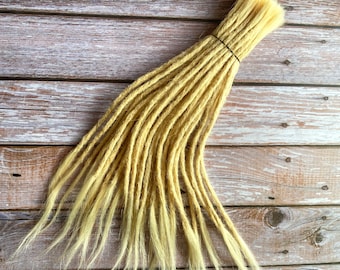 Straight Human Hair Dreadlock Extensions-0.6cm Small Pencil Size Real Hair Dreads