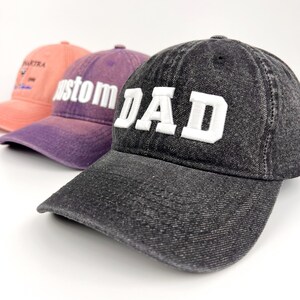 Gorras bordadas personalizadas, letras en relieve, gorras de béisbol con logotipo bordado, gorras de papá personalizadas, gorras personalizadas, gorras de hermandad, gorras de béisbol neutrales