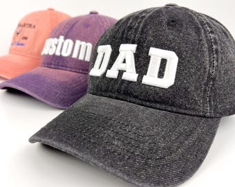 Custom Embroidered Hats，Raised letters，Embroidered Logo Baseball Caps, Personalized Dad Hats，Custom Hats Sorority Hats Neutral Baseball Caps