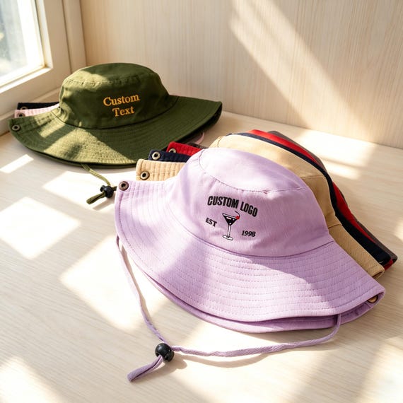 Embroidered hiking hats, Custom bucket hats, personalized text, logo sun hats, travel hat,Outdoor Boyfriend Gifts, camping hat,summer hat