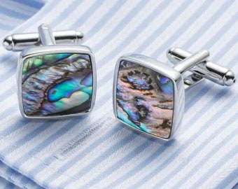 Classic Cufflinks Luxury gift Party Wedding Suit Shirt Buttons Natural Mother Pearl Abalone Cuff links