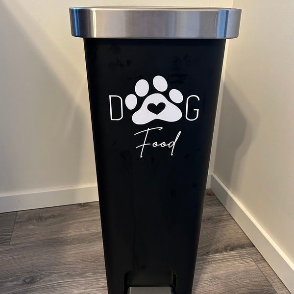 Dog Food Container Label, Paw Print, Made to Order, Sticker, Cute Dog Food Label, Dog Lover Items, Vinyl Label with Transfer Tape