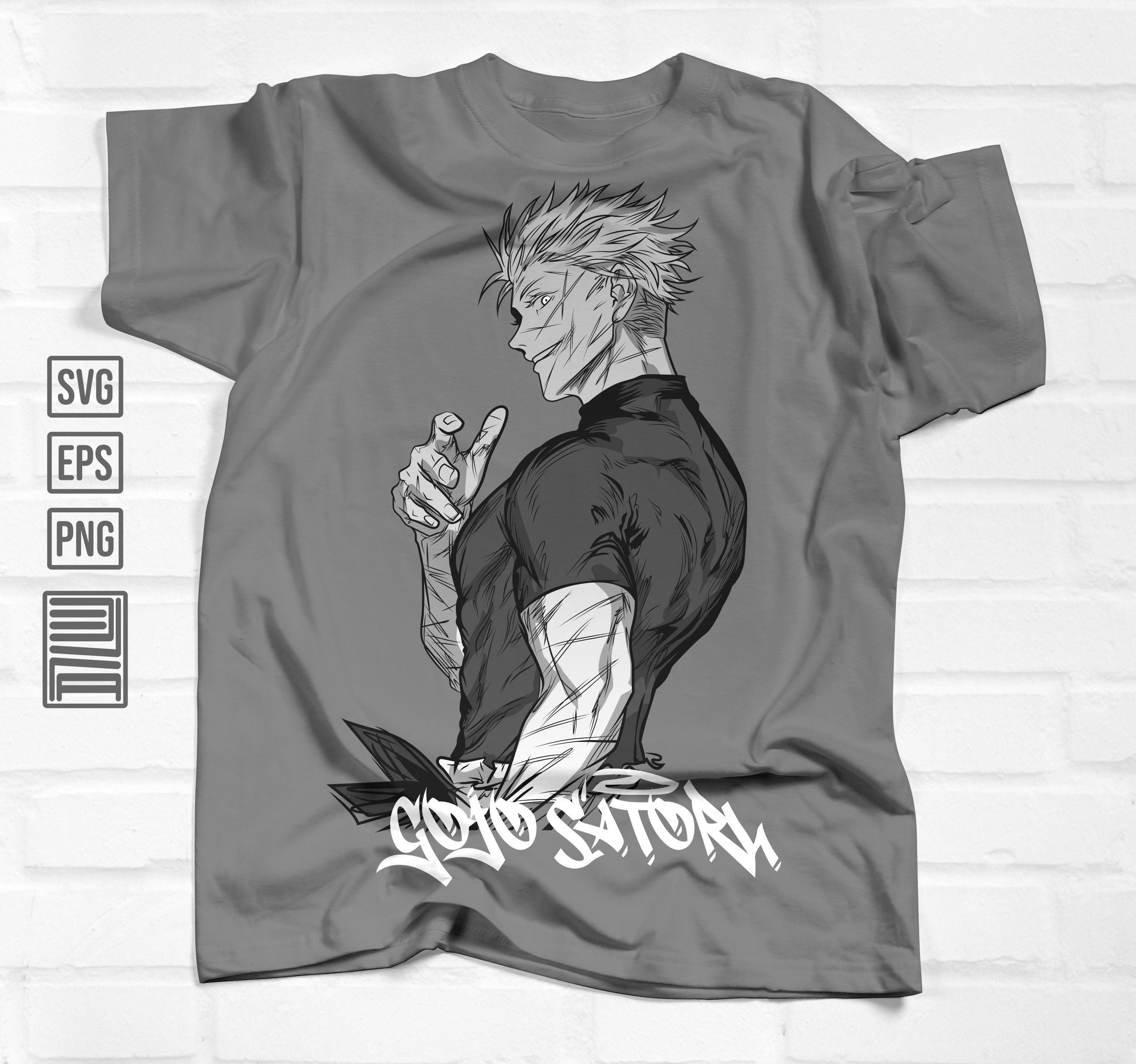 Poly Vector Gojo Anime Vector, Gojo Satoru, Print Ready (SVG, EPS, PNG) - Etsy