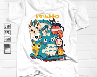 Anime Characters Vector, Studio Ghibli SVG, EPS, PNG