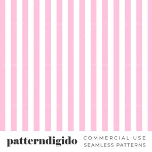 May include: A seamless pattern with alternating pink and white vertical stripes. The pattern is perfect for use in digital and physical designs.