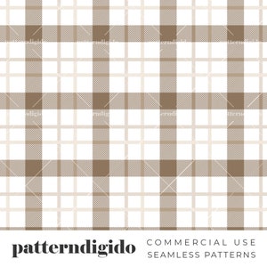 May include: A seamless pattern featuring a brown and white plaid design. The pattern is perfect for use in a variety of projects, such as fabric, wallpaper, and wrapping paper.