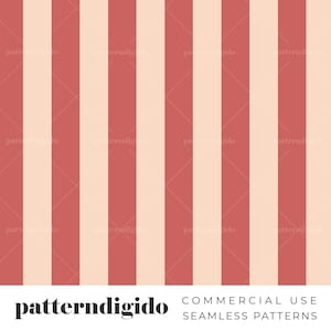May include: A seamless pattern with alternating vertical stripes of red and cream.