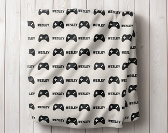 Videogame Blanket| Custom Name Blanket for Teens| Custom Blanket for Kids| Gaming Blanket| Gift for Video Gamers