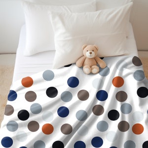 Polka Dot Blanket Kid Blanket Baby Blanket Nursery Blanket Crib Blanket Toddler Blanket zdjęcie 4