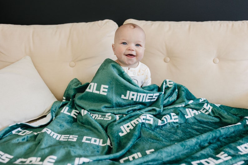 Baby and Kid Name Blanket, Unique Christmas Gift, Baby Shower Gift, Custom Name Blanket, Baby Blanket, Kid Blanket, Personalized Baby image 9