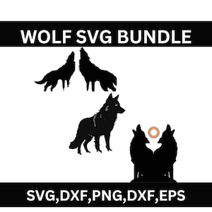 wolf svg , wolf svg bundle , wolf silhouette svg , wolf howling svg , wildlife scene svg , animal silhouettes
