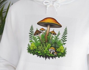 Mushroom sweatshirt. Mom sweater. Warm, comfortable sweatshirt. Hellamelatees. Earthy design. Unisex Heavy Blend™ Hooded Sweatshirt