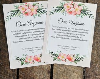 ITALIAN JW Elder Gift - Letter of Appreciation - Lettera di Apprezzamento