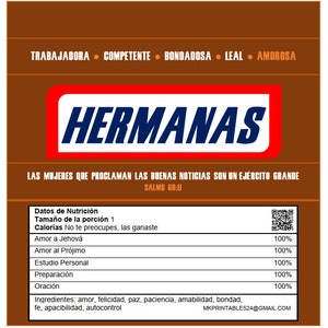 JW Regalo para Hermanas - Precursores - Ancianos JW Pioneer Gift - Chocolate Wrapper image 2