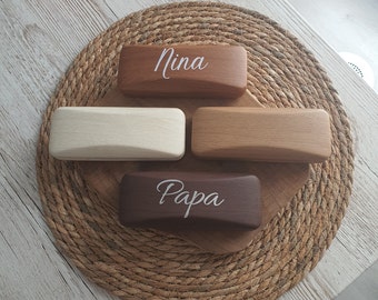 Glasses case personalized with name wood look | hard shell | birthday | individual gift idea