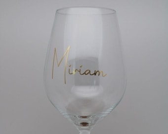 Wine glass personalized with desired name | Glass personalized | Glass with name | Gift idea | Housewarming party | JGA | Wedding gift