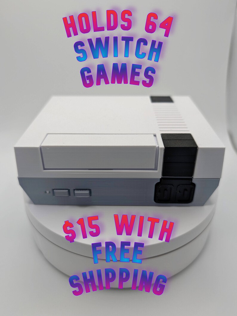 Nesinspired 3D Printed Switch Game Cart Holder Store 64 Games Etsy