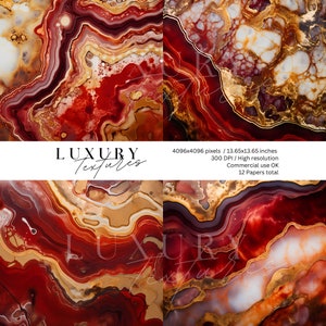 Red Digital Paper, Red gold paper, Marble paper, Alcohol ink paper, Painted, Textured Backdrop, Textures, Premium Paper, Wallpapers pack