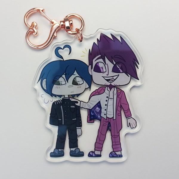 Saimota (Shuichi Saihara x Kaito Momota) | DANGANRONPA V3 | Porte-clé (7 centimètres/2,7 inches)