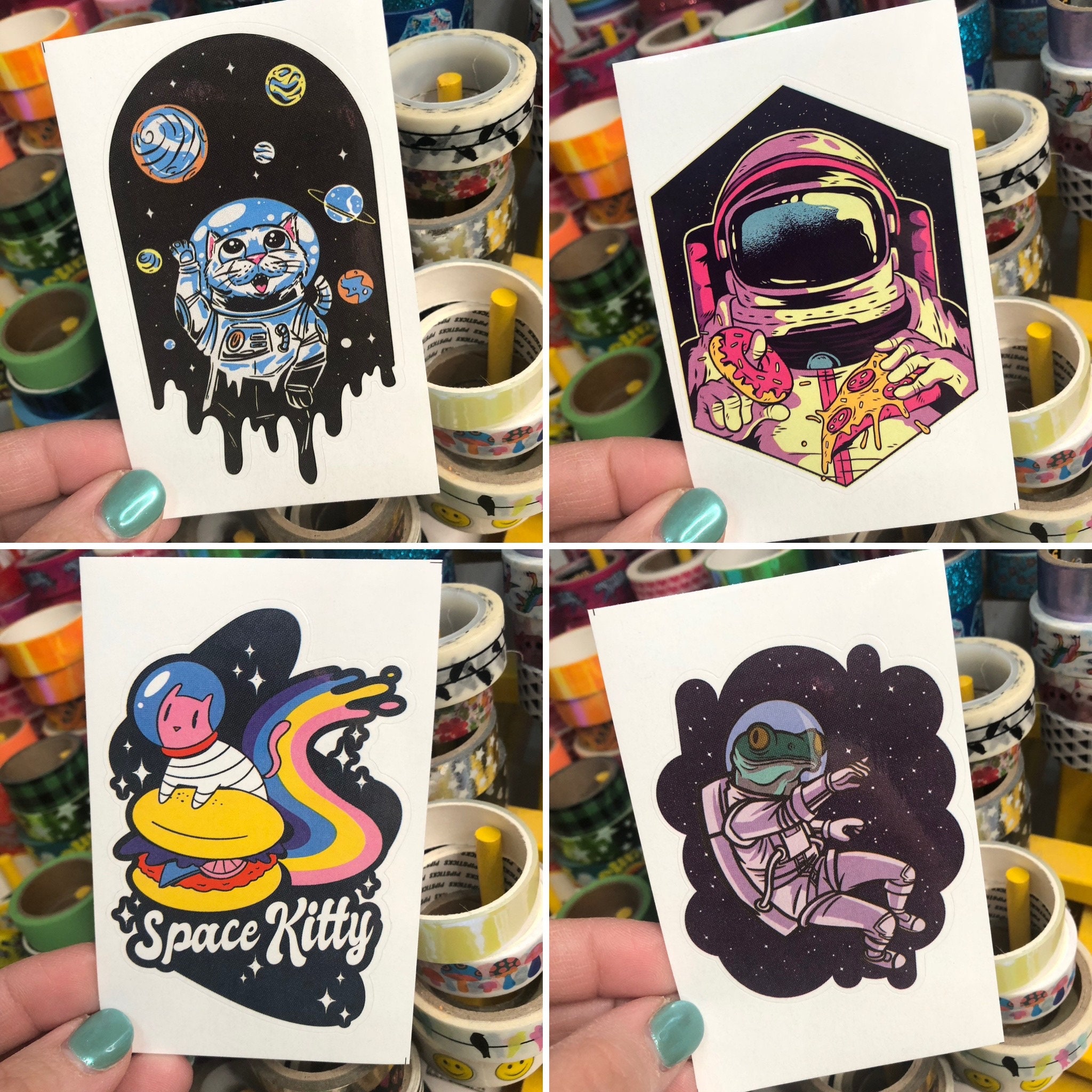 Outer Contents Sticker Set of 15 Vending Stickers Outer Space Astronaut - Etsy