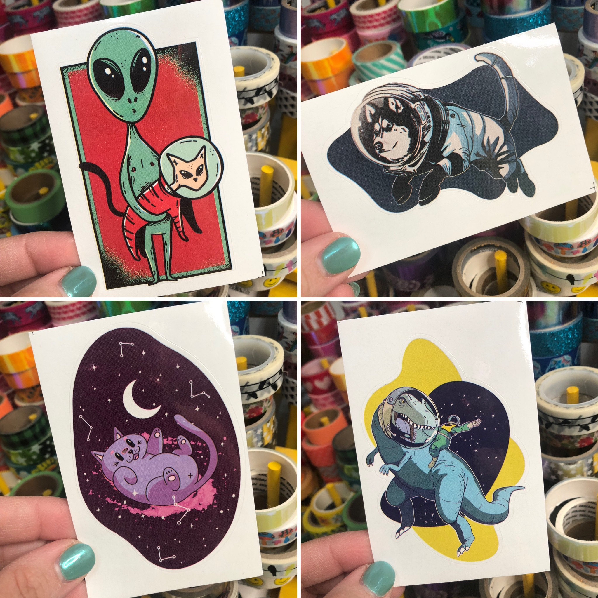 Set of 15 Vending Stickers - Outer Space Astronaut - Etsy