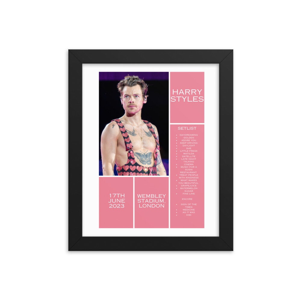 Harry Styles Setlist Event Print Etsy