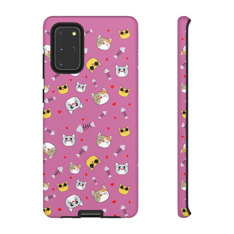 Graphic Pink Cute Pet Cat Phone Case, Kitten, Kitty, Cover for Apple