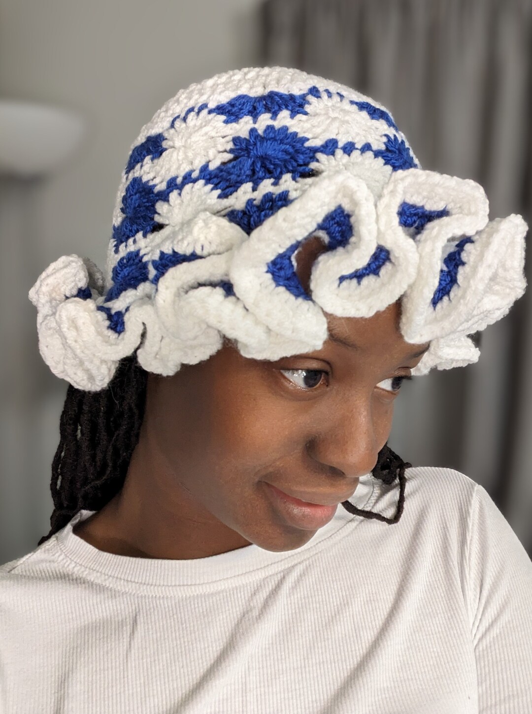 Ruffle Hat in Sorority Colors (or Any 2-3 Colors) - Etsy