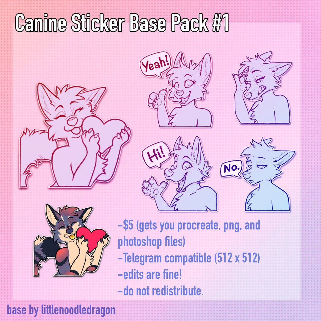 Canine Sticker Base Pack #1 - Etsy