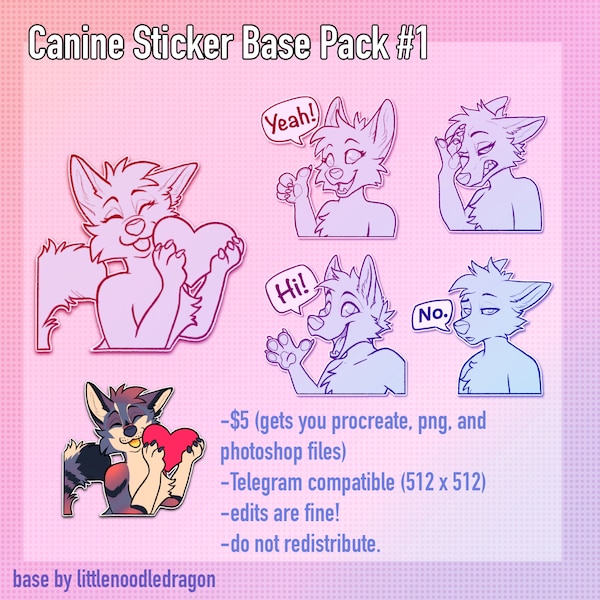 Canine Sticker Base Pack #1