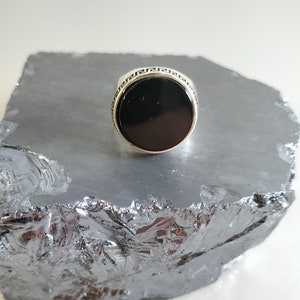 925 Sterling Silver Black Onyx Stone Men&#39;s Ring, Handmade Silver Ring, Personalizable Silver Ring, Christmas Gift, New Year Gift