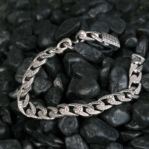Handmade 925 Sterling Silver Men&#39;s Chain Bracelet