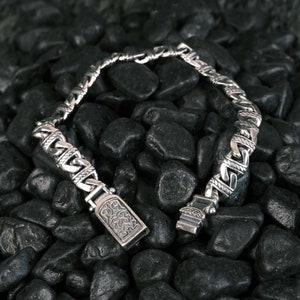 Handmade Men&#39;s Silver Bracelet, 925 Sterling Silver Bracelet, Handmade Silver Chain Bracelet, Handmade Silver Bracelet