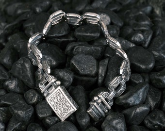 Handmade Men&#39;s Silver Bracelet, 925 Sterling Silver Bracelet, Handmade Silver Chain Bracelet, Handmade Silver Bracelet, Cuff Silver Bracelet