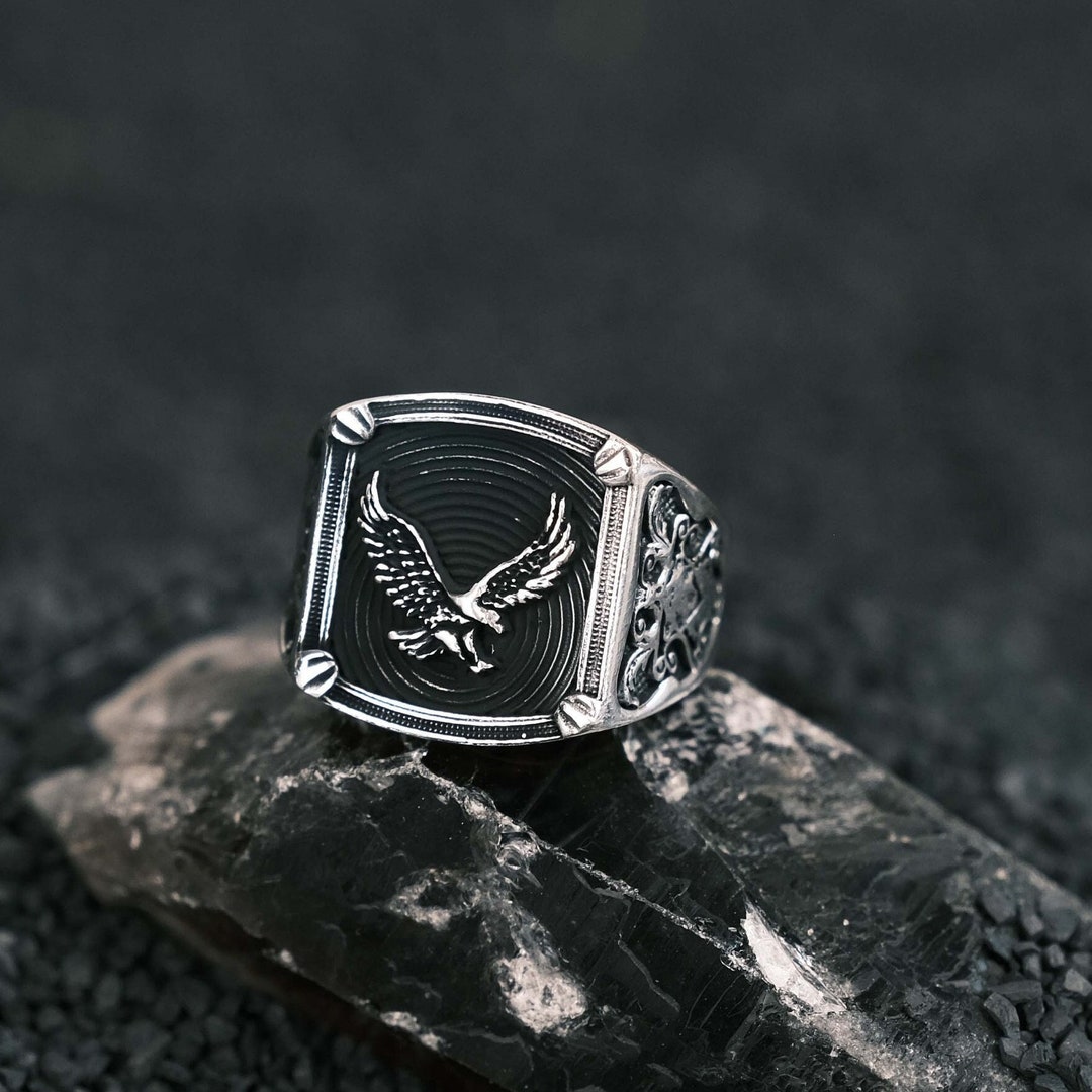 925 Sterling Silver Men's Ring, Men's Handmade Ring, Personalized ...