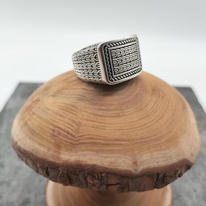 925 Sterling Silver Men&#39;s Ring, Unisex Silver Ring, Handmade Men&#39;s Ring, Personalized Silver Ring, Gift For Husband, Elegant Silver Ring