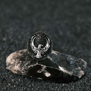 925 Sterling Silver Zircon Ring with Eagle , Personalized Eagle Silver Ring, Bird of Prey Ring, Handmade Jewelry, Gift for Him, Christmas