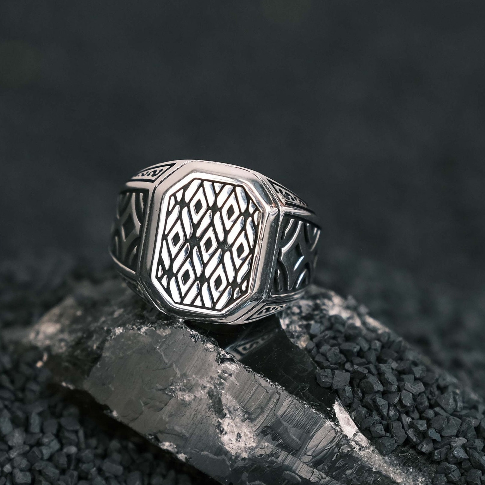 925 Sterling Silver Men's Ring, Men's Handmade Ring, Personalized ...