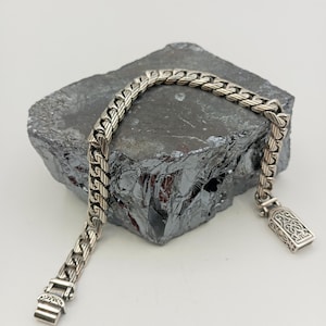 925 Sterling Silver Chain Bracelet, Elegant Chain Bracelet, Handmade Chain Bracelet,, Curb Cuban Silver Bracelet , Christmas Gift